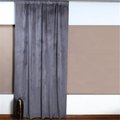 Textrade International Ltd Textrade CU150002TUS 52 x 84 in. Plush Velvet Solid Curtain; Grey CU150002TUS